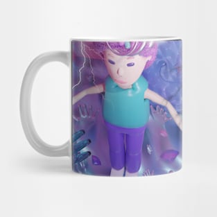 THE GIRL. CUTE 3D PINK DIGITAL ART Mug